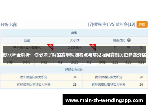欧联杯全解析：你必须了解的赛事规则看点与常见疑问赛制历史参赛资格